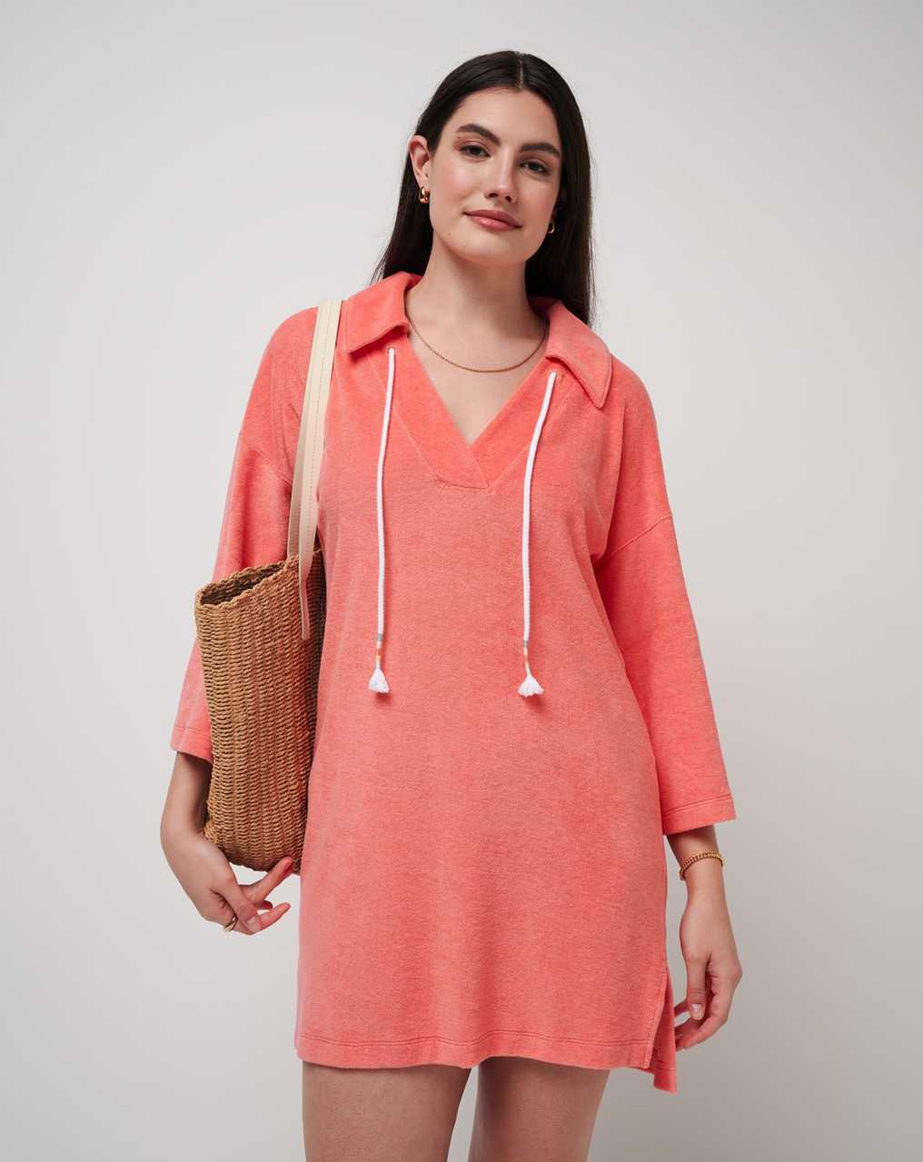 Travis Mathew Brunch Me Baby Terry Dress Shell Pink | FLRTIUD-97