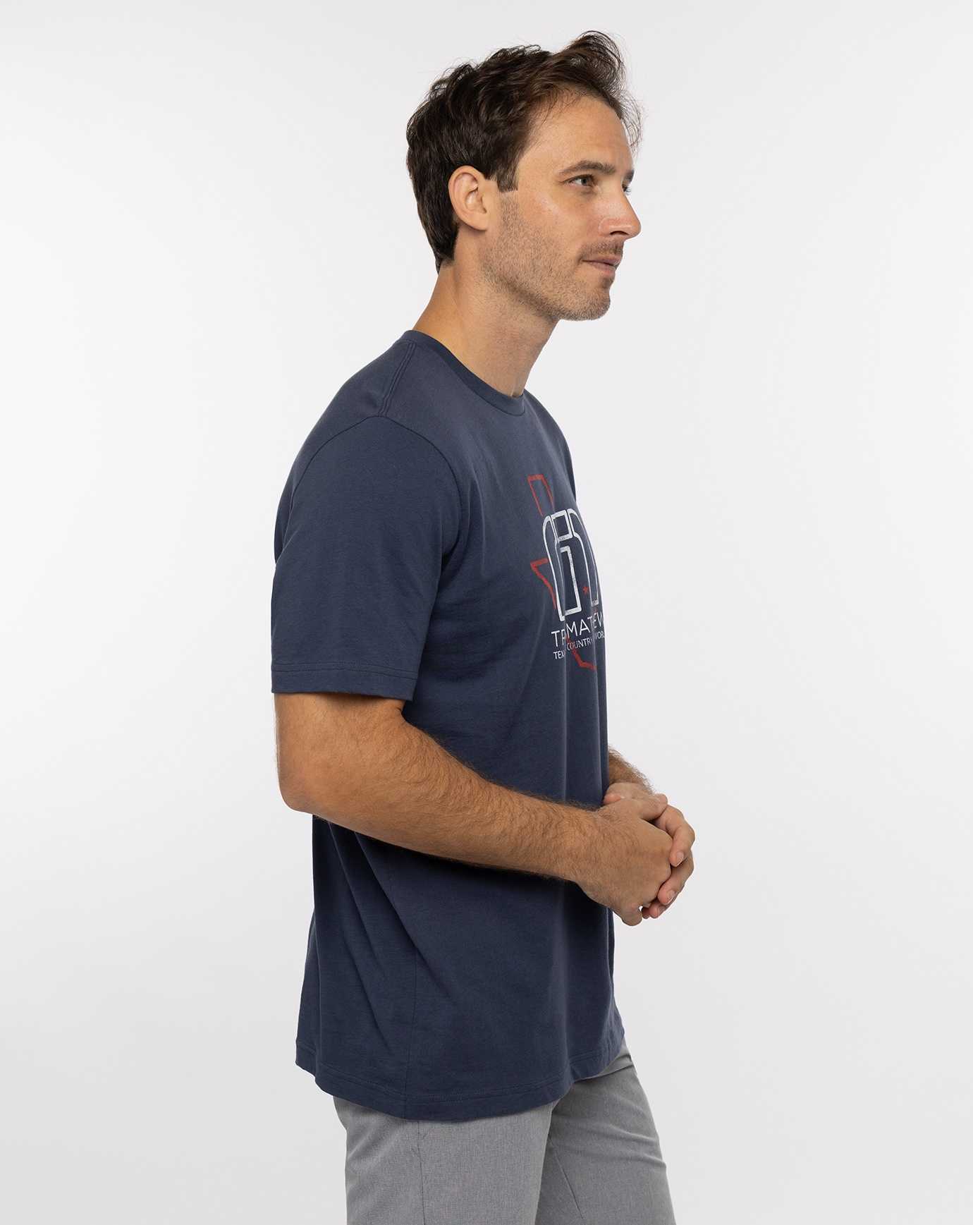 Travis Mathew Bucking Bull Tee Mood Indigo | WAEPVMF-80