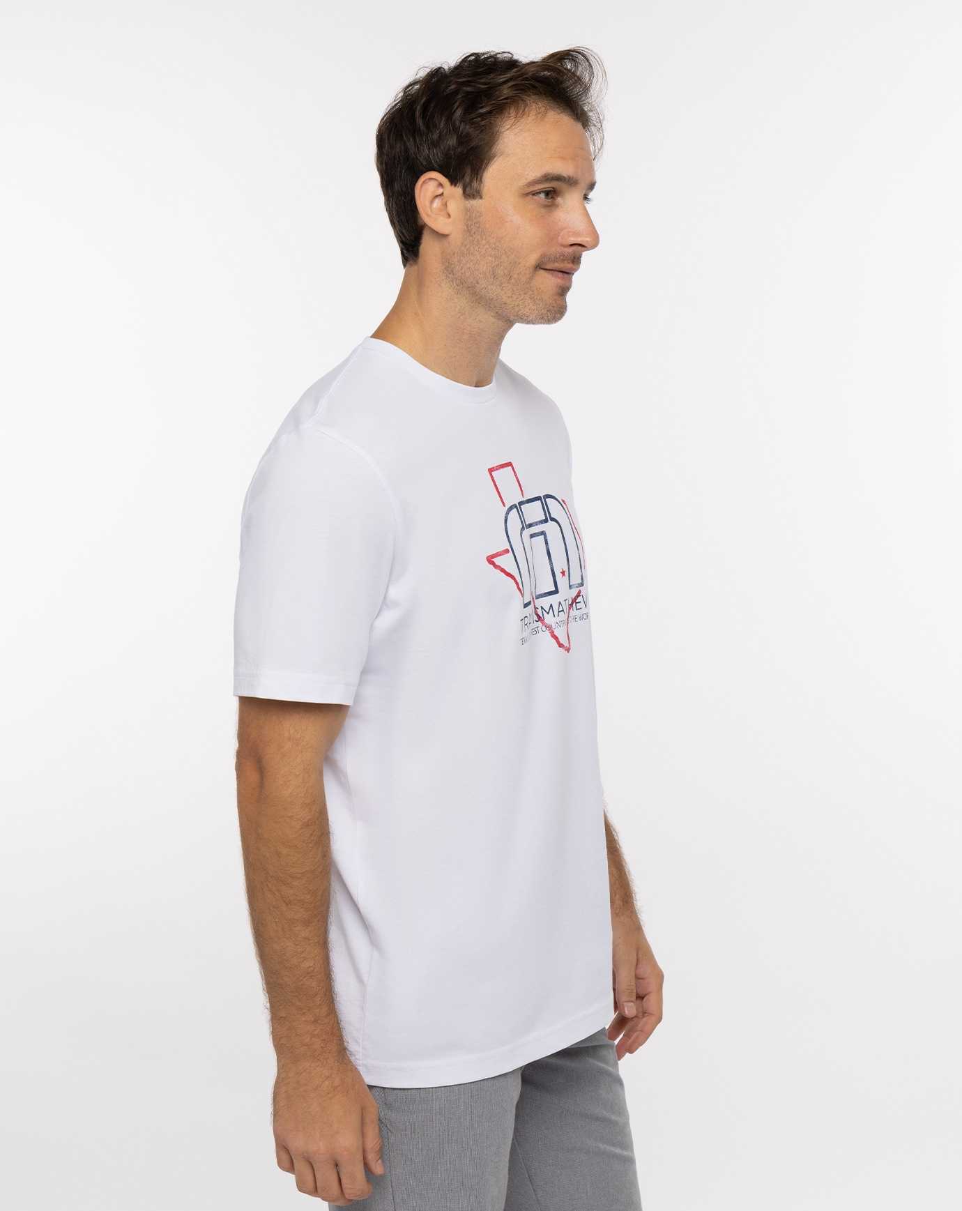 Travis Mathew Bucking Bull Tee White | XHOVAZK-60