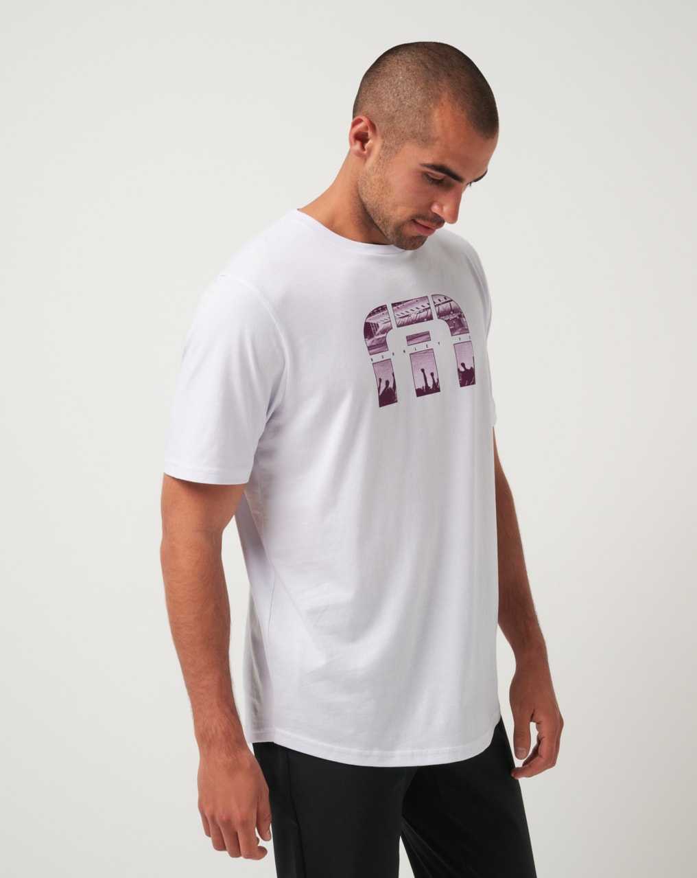 Travis Mathew Burnley Shootout Tee White | OVYHUDW-43