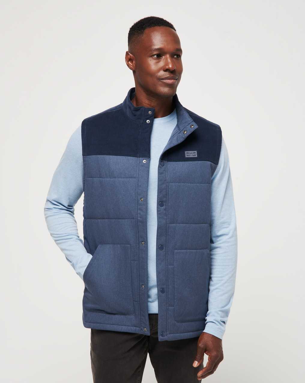 Travis Mathew Business Class Vest Total Eclipse | PEFRJSC-89