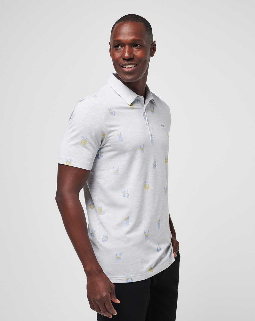 Travis Mathew Call The Shots Polo Heather Light Grey | LZGYAEX-52