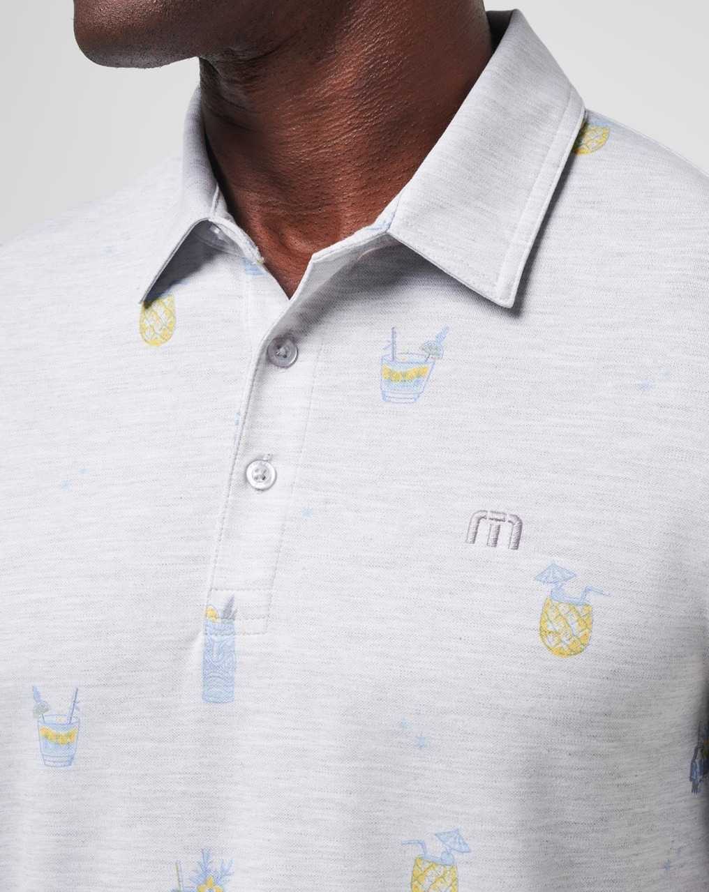 Travis Mathew Call The Shots Polo Heather Light Grey | LZGYAEX-52