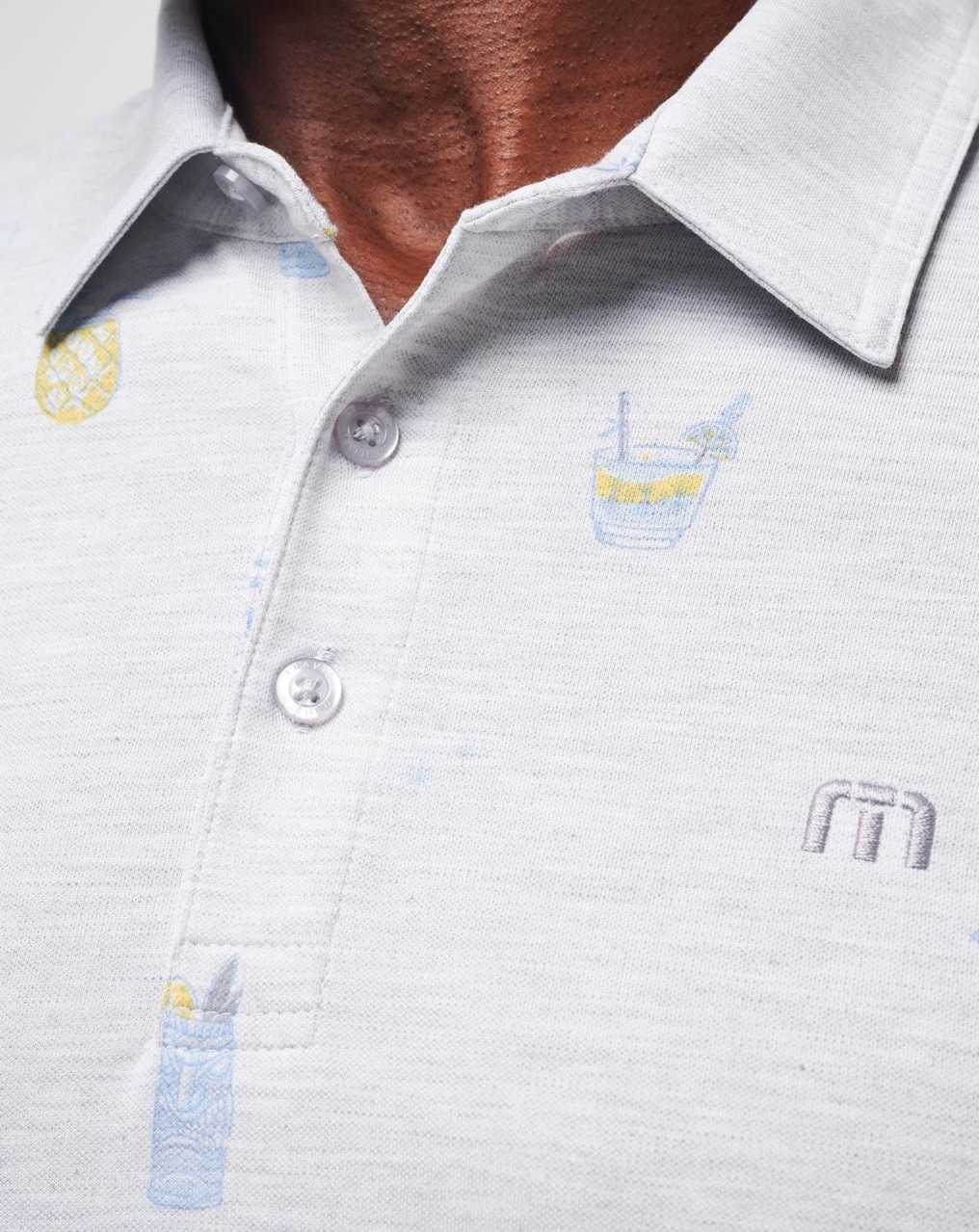 Travis Mathew Call The Shots Polo Heather Light Grey | LZGYAEX-52