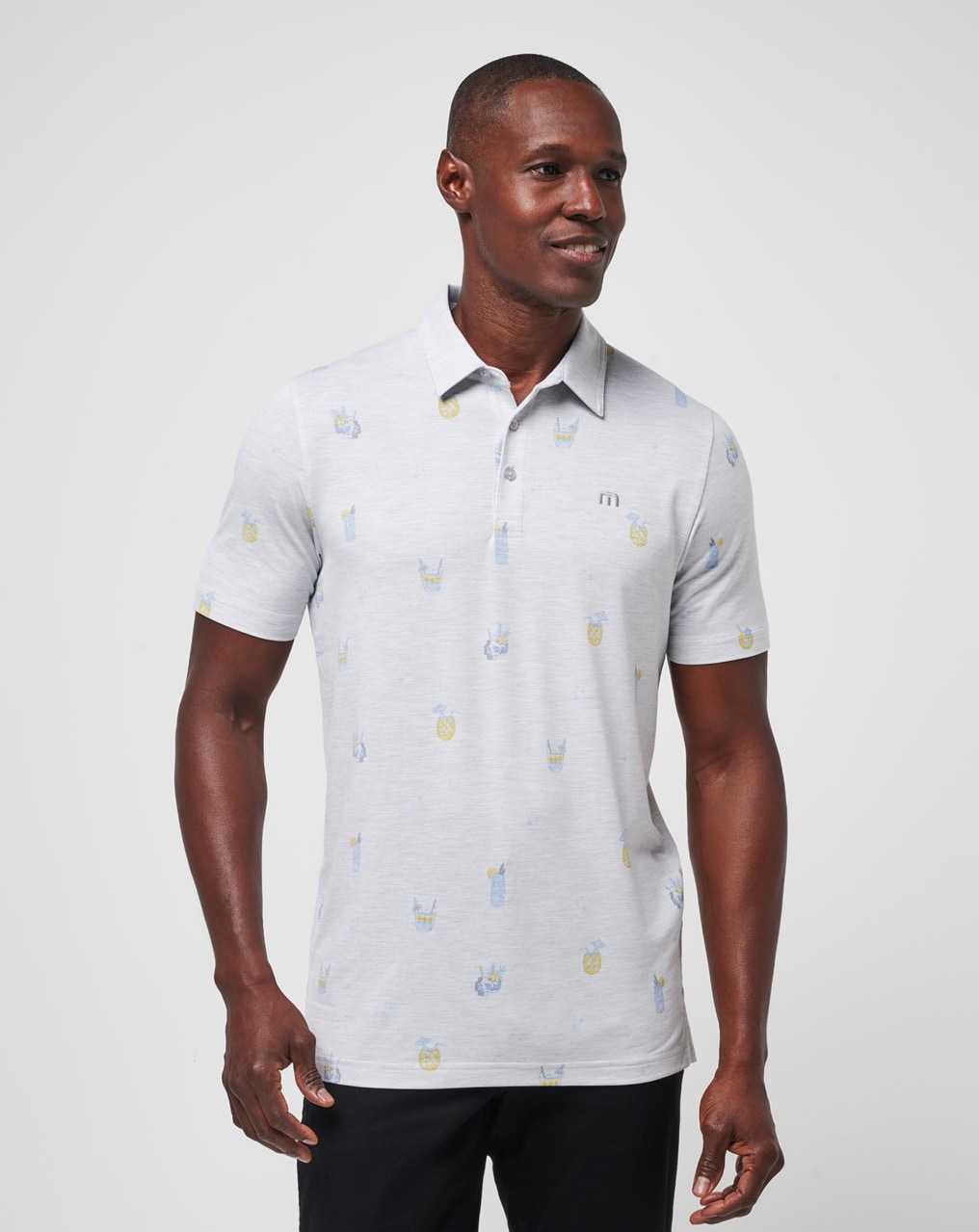 Travis Mathew Call The Shots Polo Heather Light Grey | LZGYAEX-52