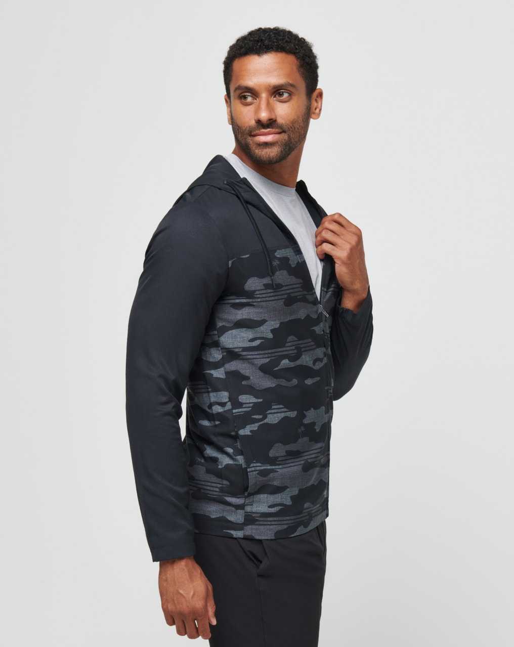 Travis Mathew Camo Tech Hoodie Black | AKUOXSB-94