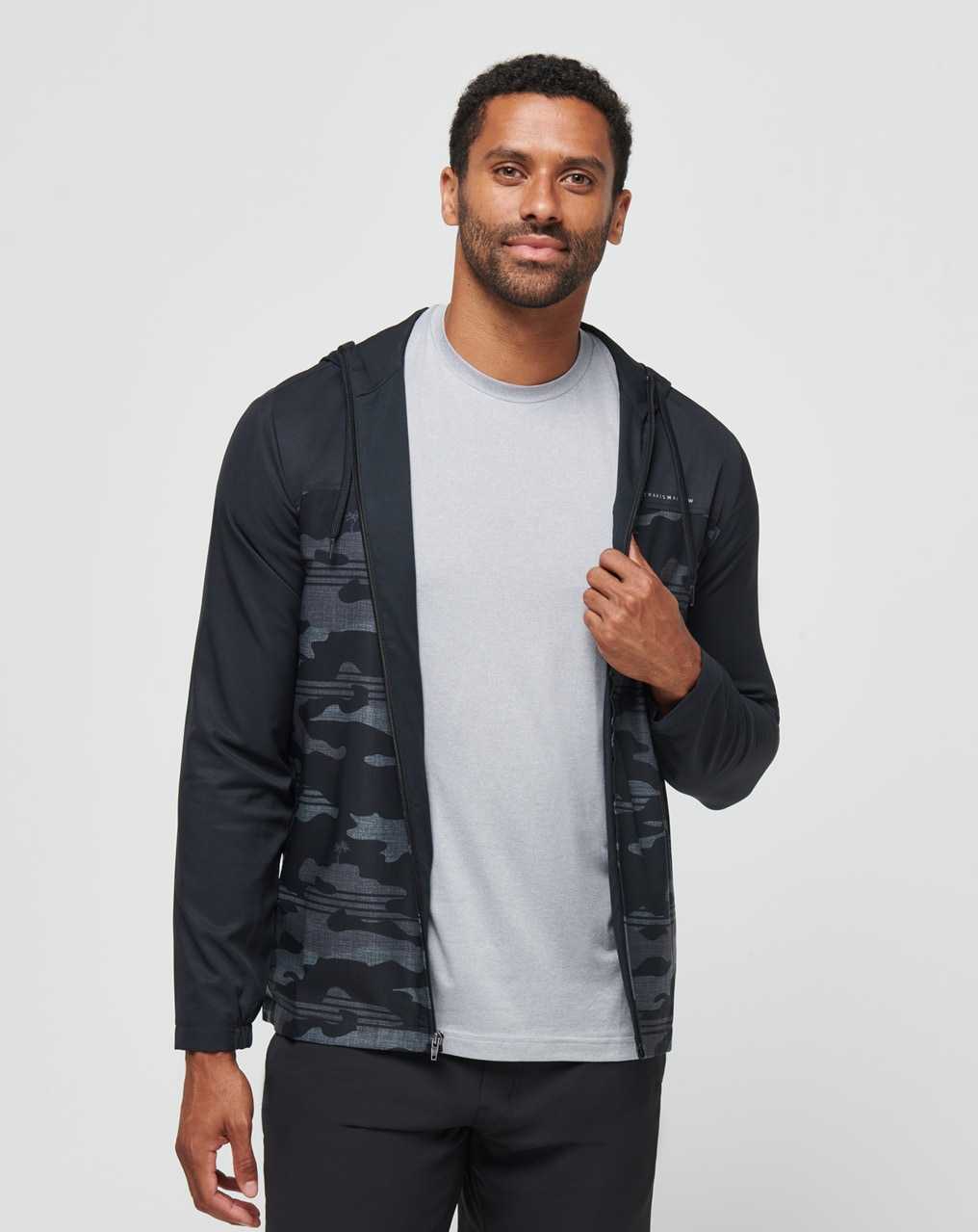 Travis Mathew Camo Tech Hoodie Black | AKUOXSB-94