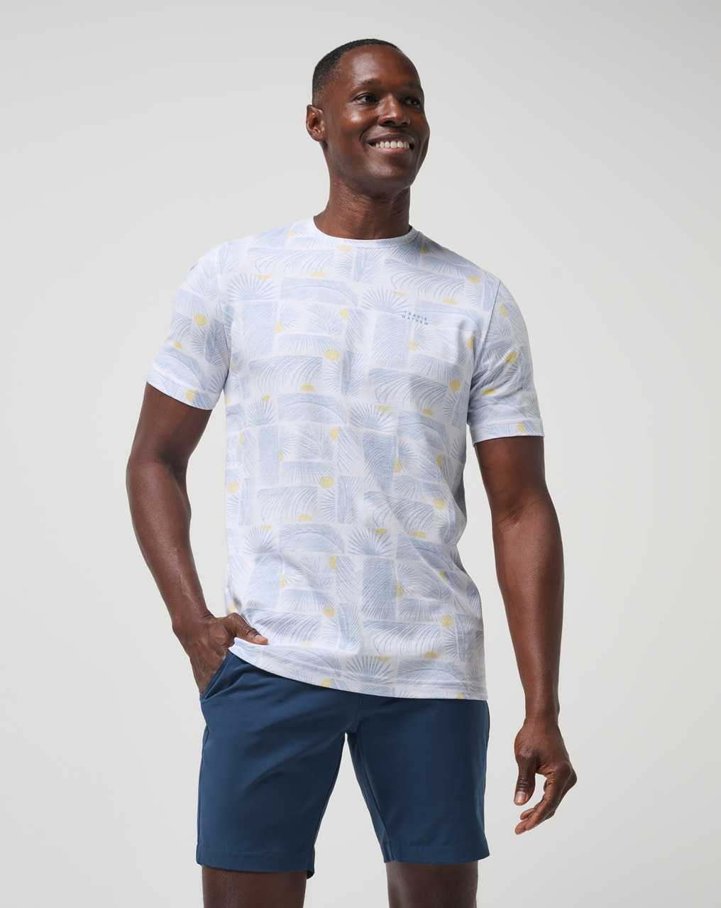 Travis Mathew Cancel All Calls Tee White | IAUBQPG-80