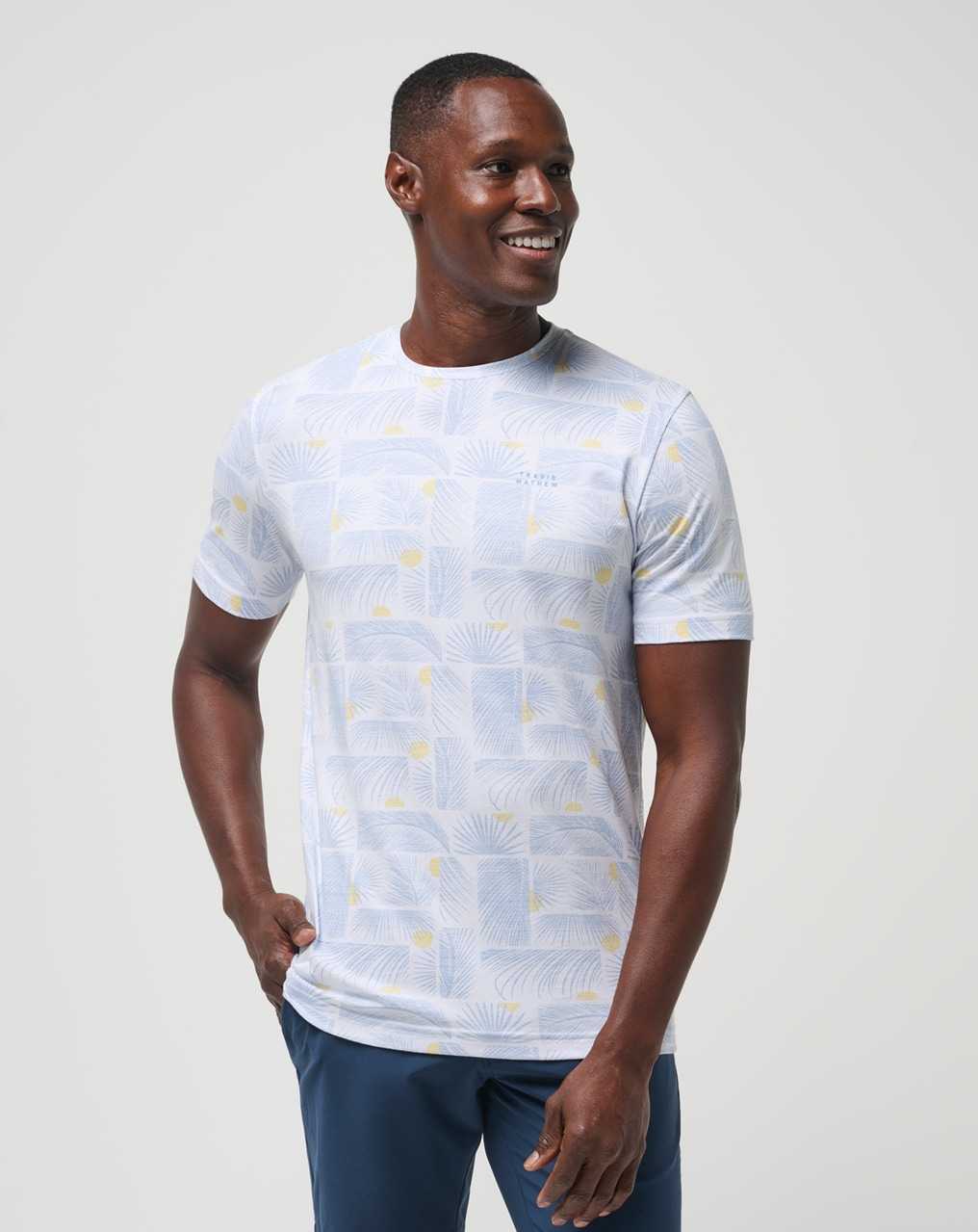 Travis Mathew Cancel All Calls Tee White | IAUBQPG-80