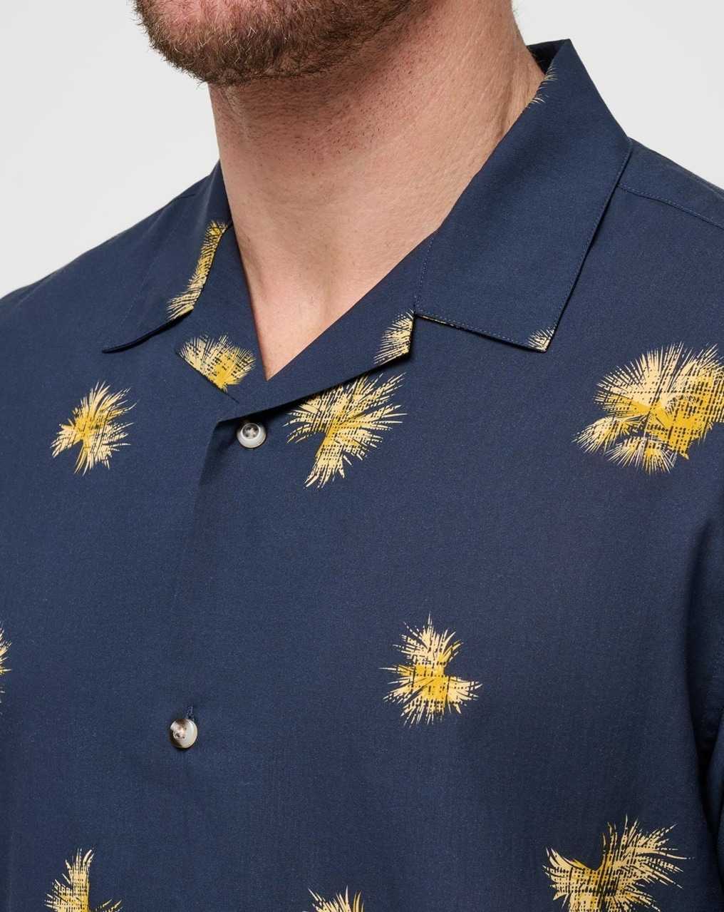 Travis Mathew Casino Holiday Button-up Total Eclipse | CVRSGWJ-08