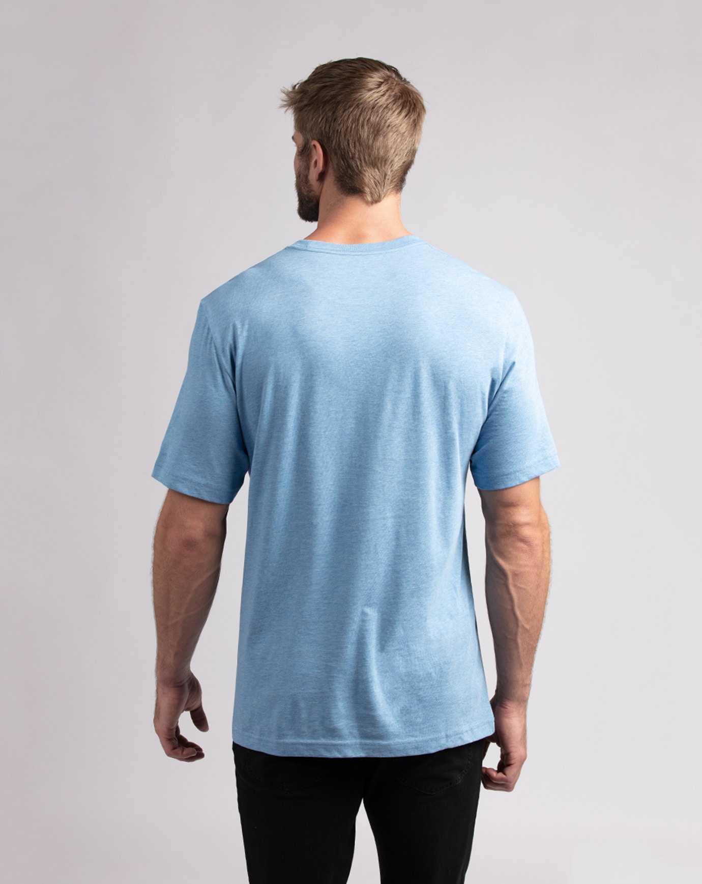 Travis Mathew Catchin' Air Tee Heather Blue | YSHWCMO-69