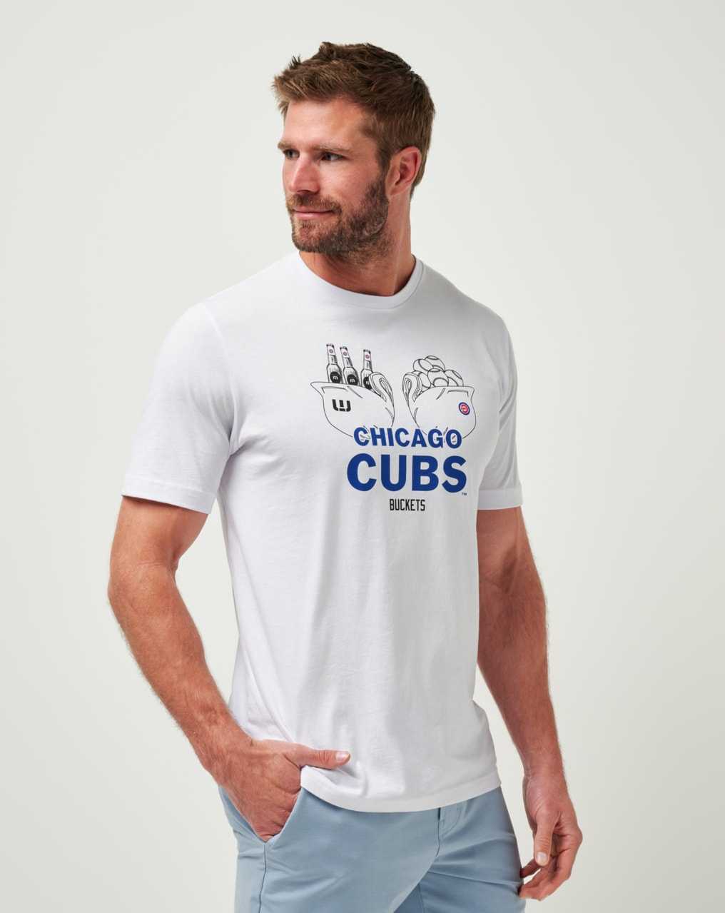 Travis Mathew Chicago Cubs Strike One Tee White | YDKCHFP-28