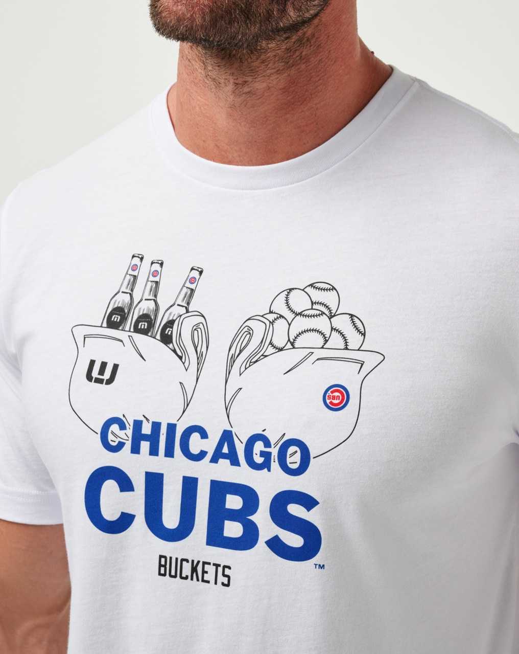 Travis Mathew Chicago Cubs Strike One Tee White | YDKCHFP-28