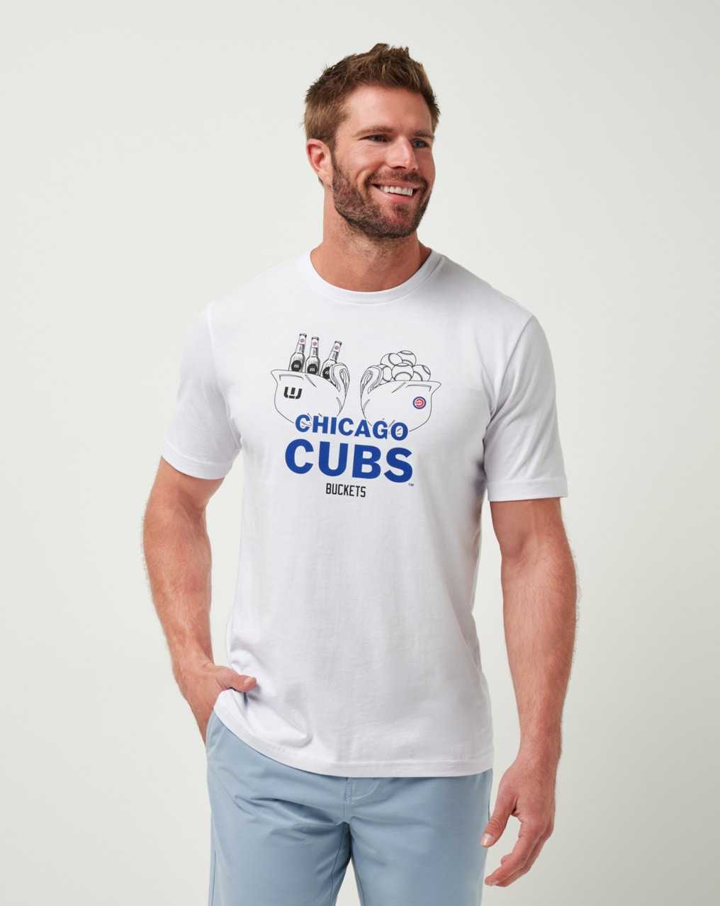 Travis Mathew Chicago Cubs Strike One Tee White | YDKCHFP-28