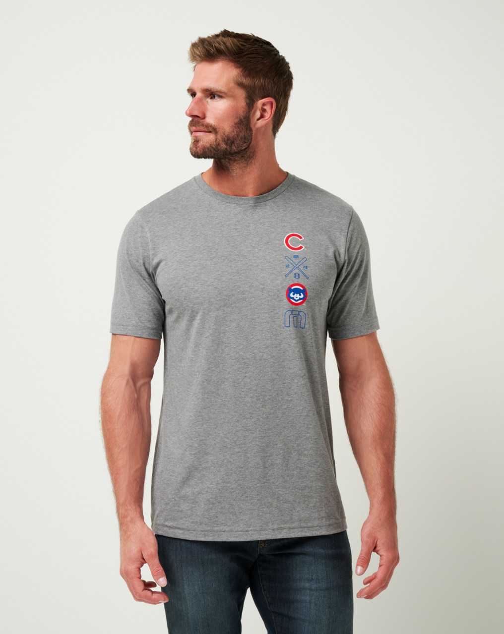 Travis Mathew Chicago Cubs Sunset Slam Tee Heather Grey | WBPOTQF-19