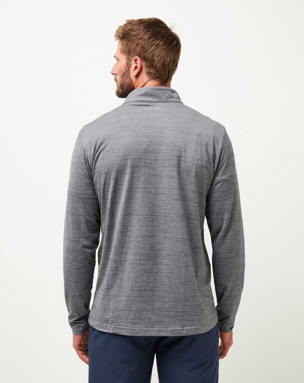 Travis Mathew Chicago Cubs The Heater Quarter Zip Sleet/Quiet Shade | BICNURZ-21