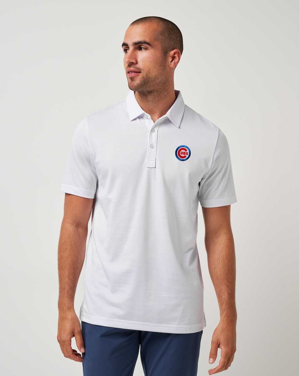 Travis Mathew Chicago Cubs The Zinna Polo White | UAZDOFG-19