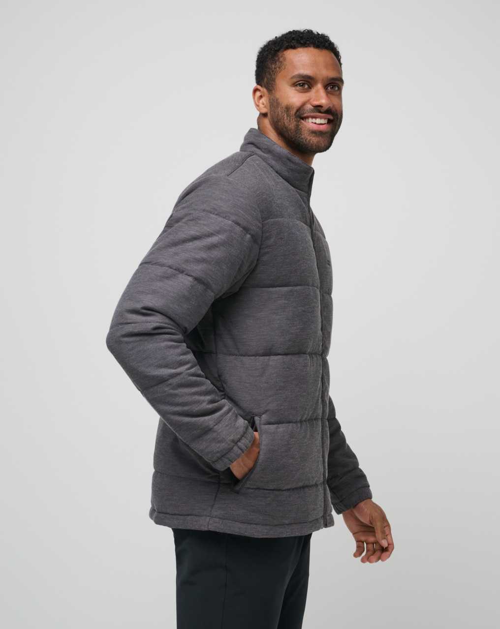 Travis Mathew Climate Drop Jacket Heather Black | RKEIZPA-97