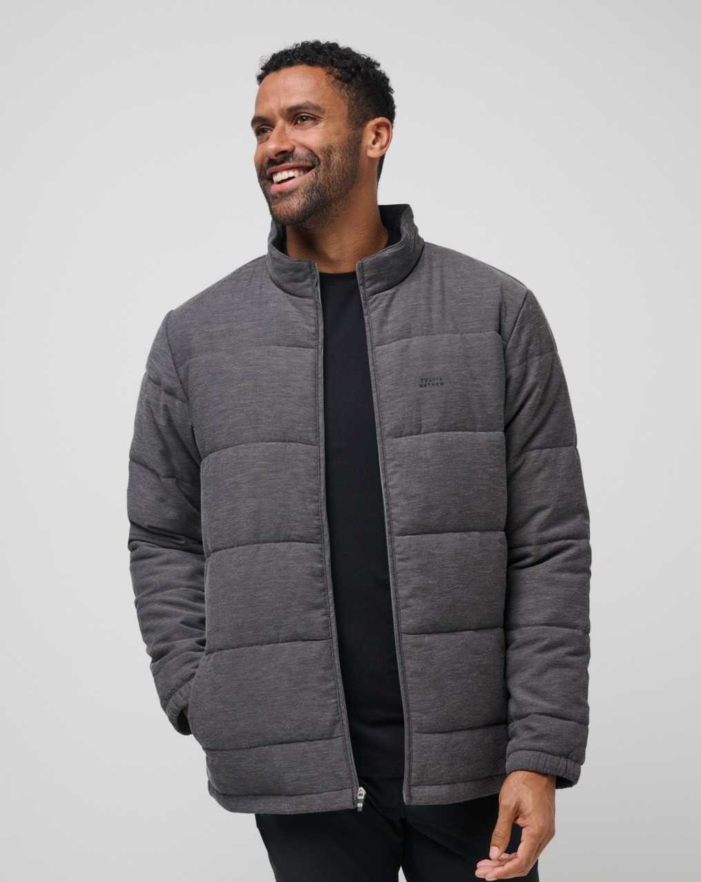 Travis Mathew Climate Drop Jacket Heather Black | RKEIZPA-97