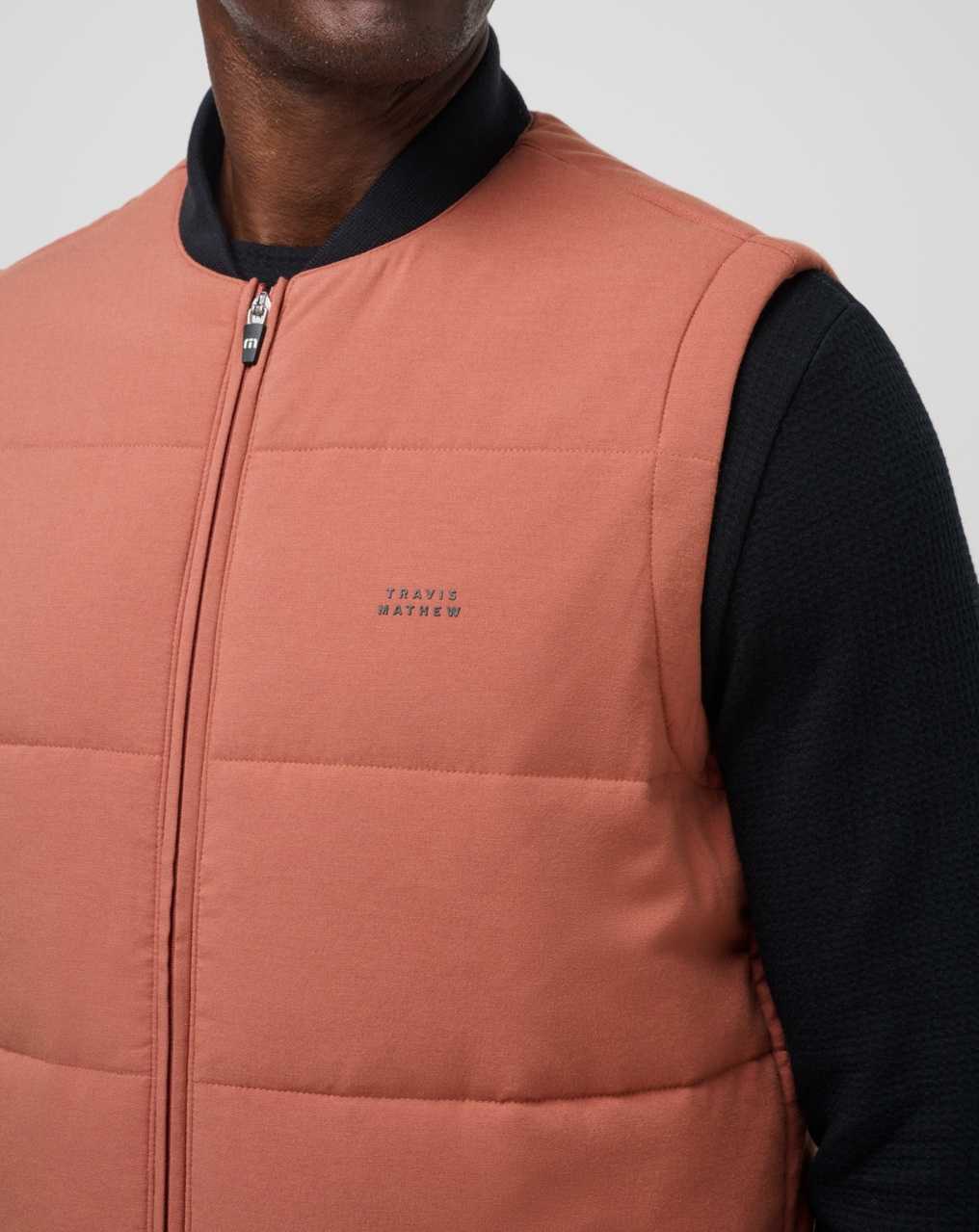 Travis Mathew Climate Drop Vest Heather Copper | MSAKZUE-43