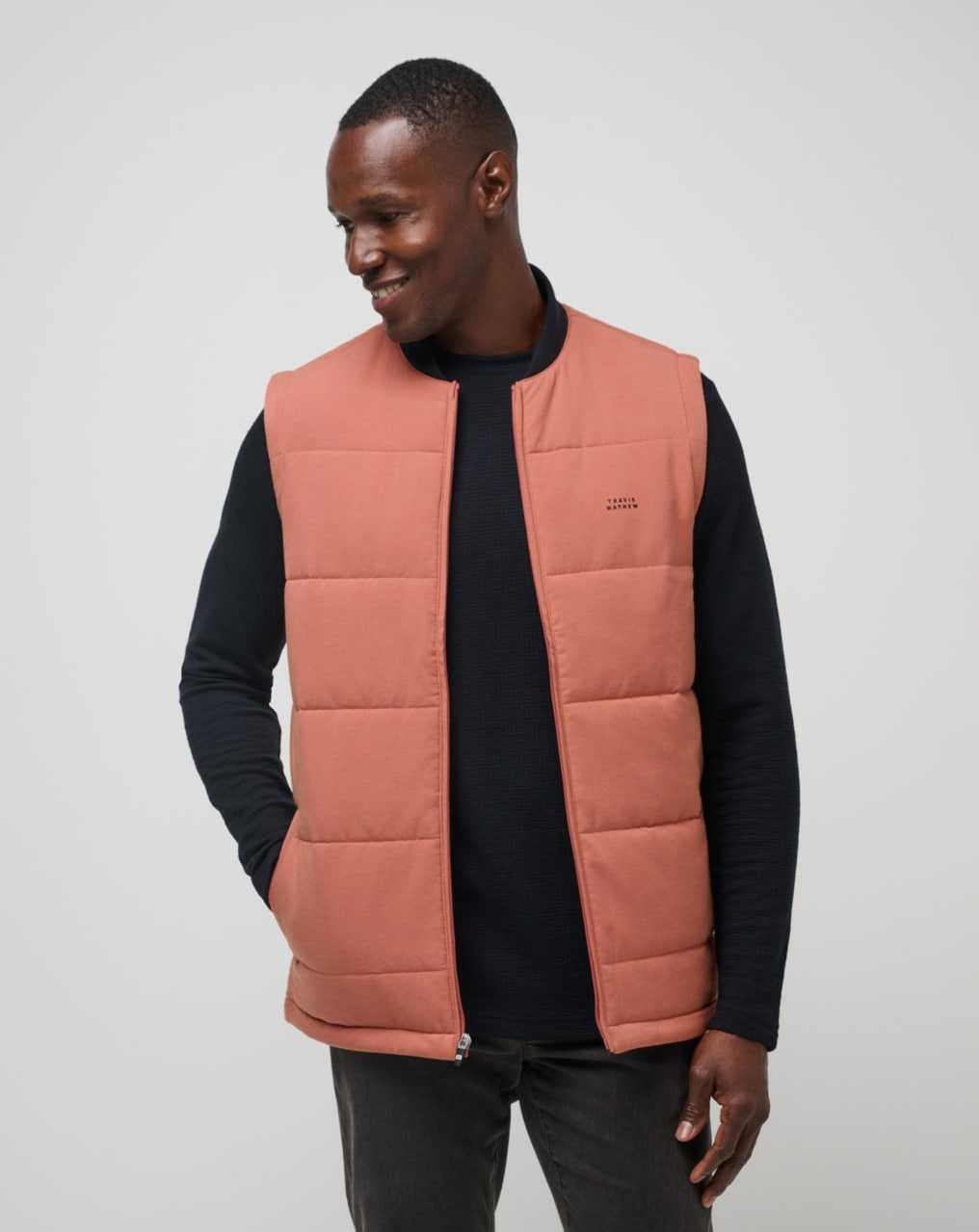 Travis Mathew Climate Drop Vest Heather Copper | MSAKZUE-43