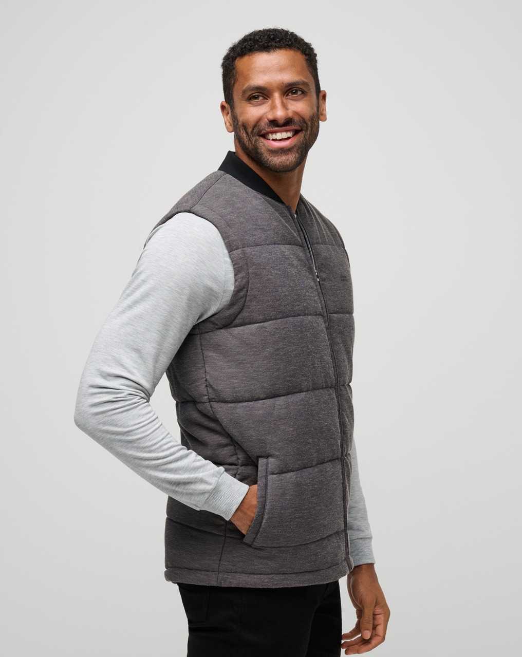 Travis Mathew Climate Drop Vest Heather Black | BLKIXDJ-72