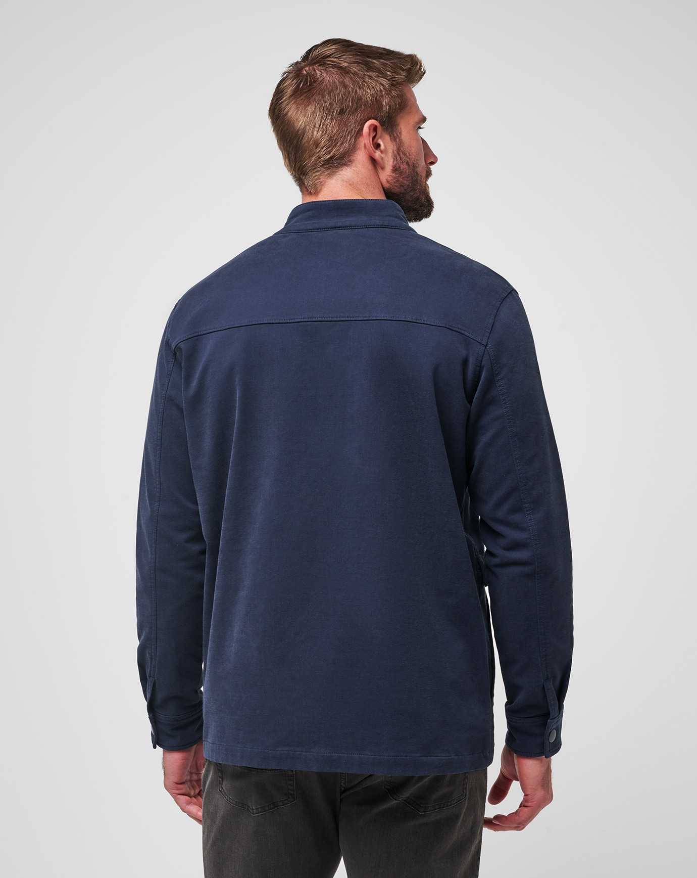 Travis Mathew Cloud Denim Full Zip Blue Nights | HCSEBAN-58