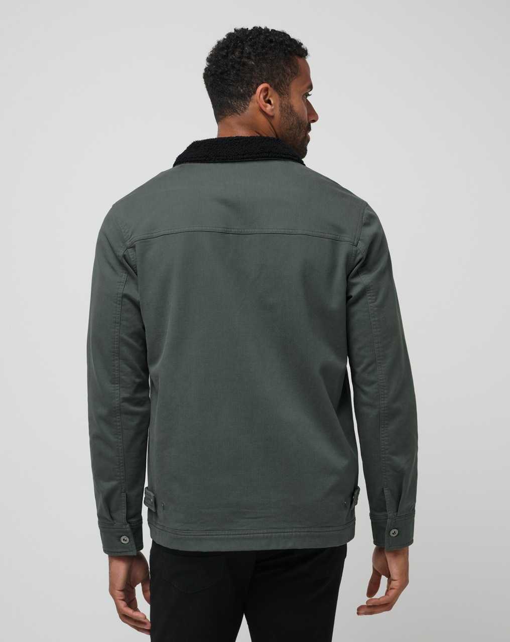 Travis Mathew Cloud Denim Sherpa Jacket Balsam Green | YMWDTXJ-76