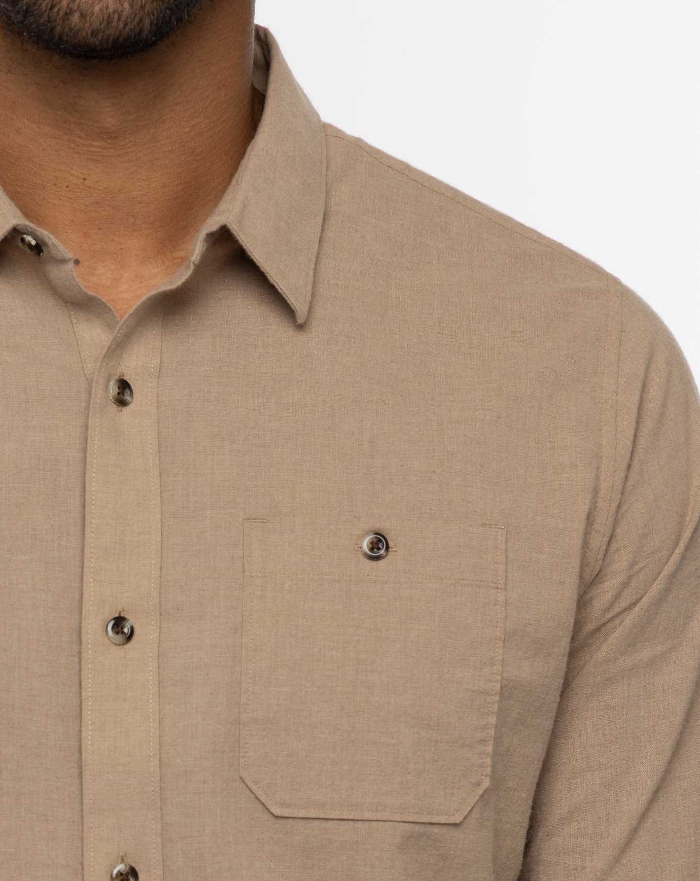 Travis Mathew Cloud Flannel Button-up Portabella | AJCEFNK-86