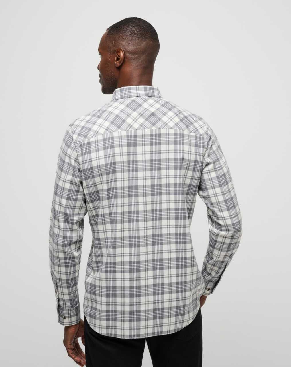 Travis Mathew Cloud Flannel Plaid Button-up Vanilla Ice/Quiet Shade | JNHSVOT-35