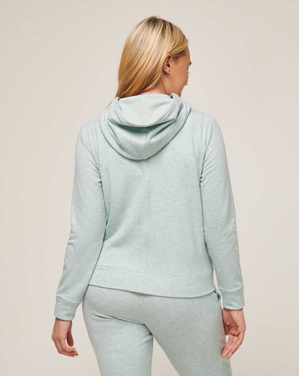 Travis Mathew Cloud Fleece Full Zip Hoodie Heather Ether | ZBKXWAG-20