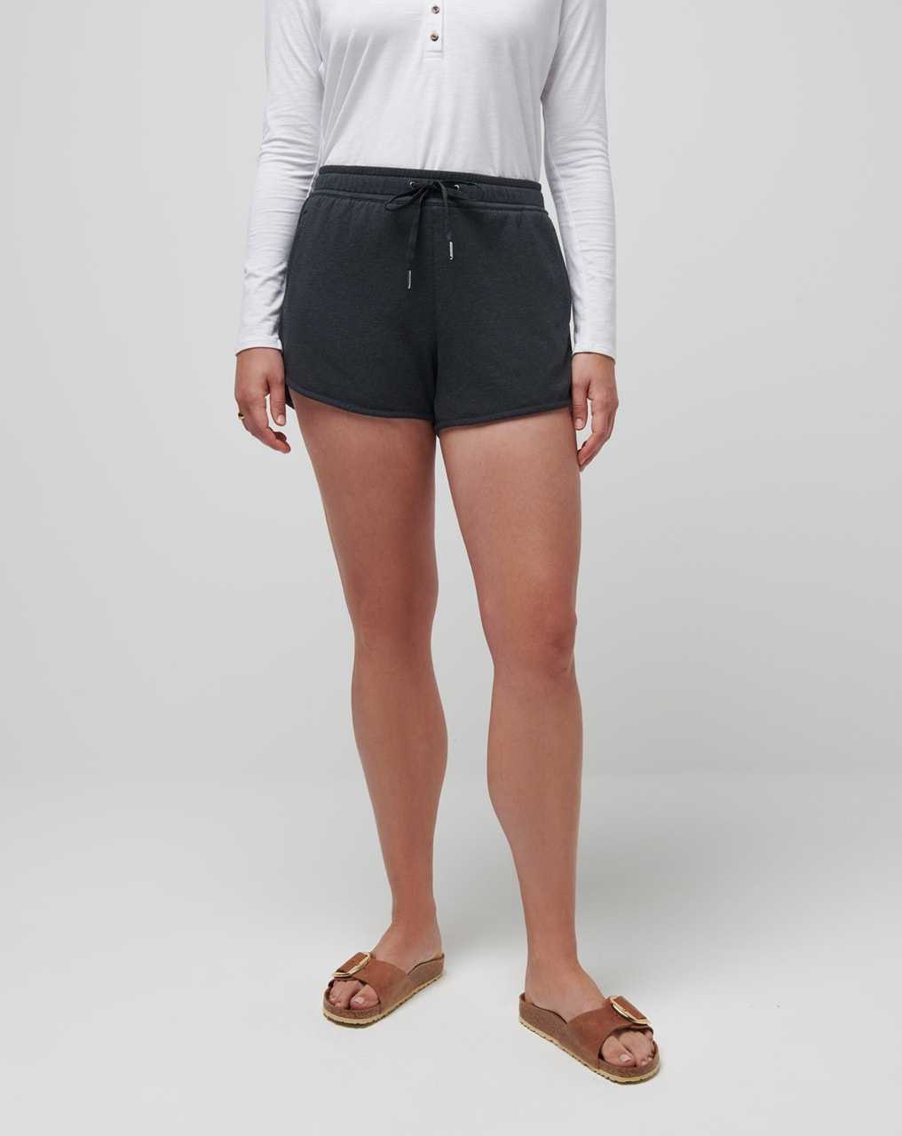 Travis Mathew Cloud Fleece Short 2.0 Heather Black | DTUSOZK-35