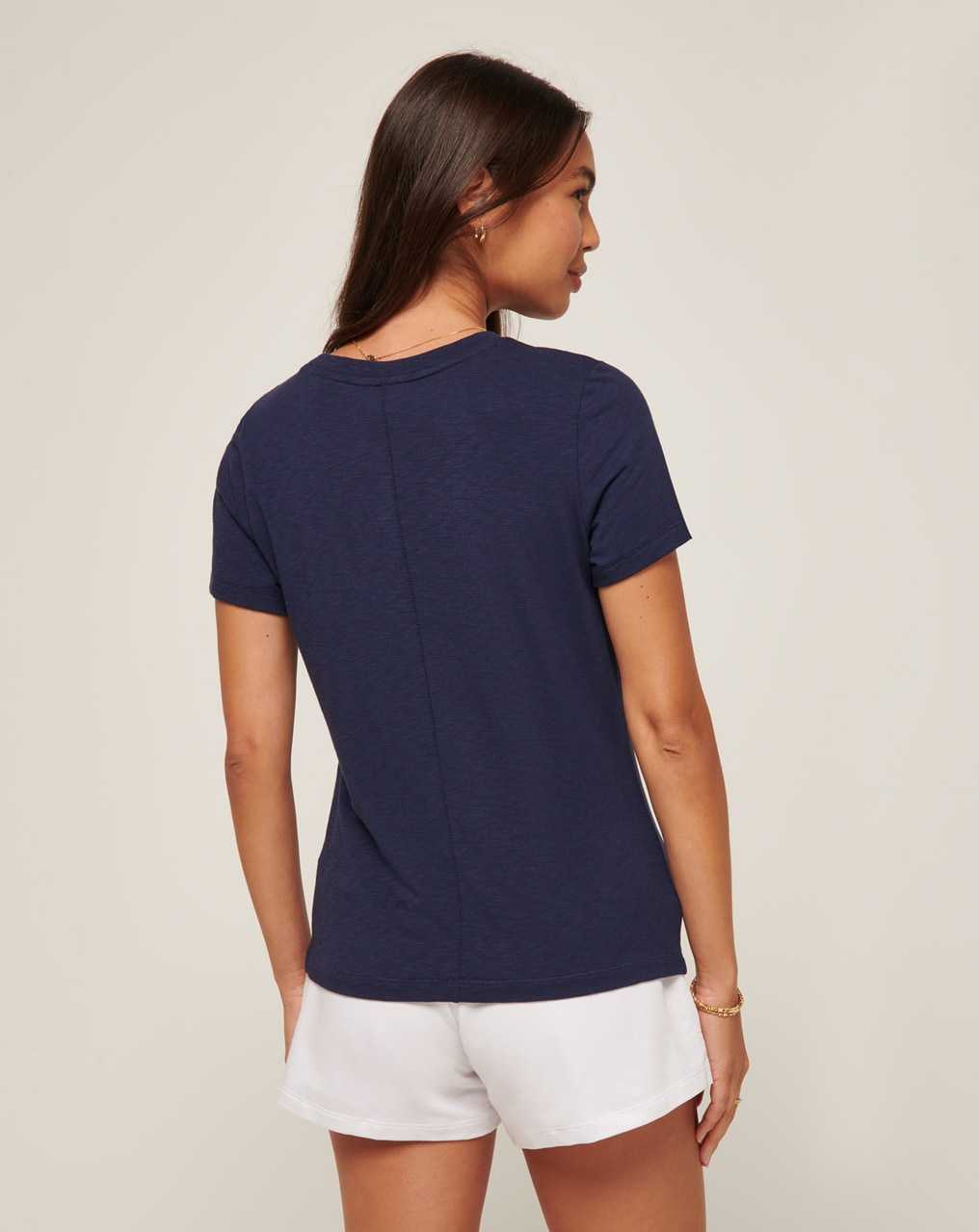 Travis Mathew Cloud Jersey Tee Navy | IDYJFWP-20