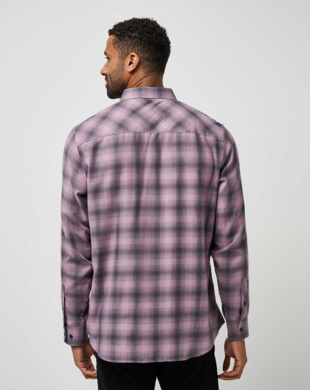 Travis Mathew Cloud Plaid Flannel Button-up Elderberry/Total Eclipse | VGDHNRZ-47