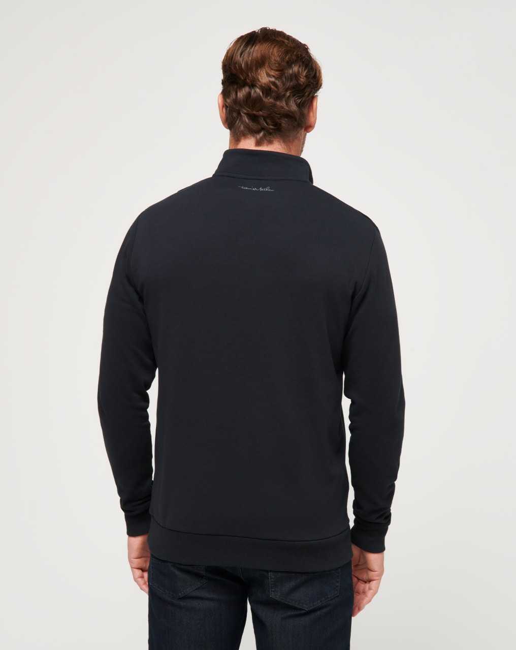 Travis Mathew Cloud Quarter Zip 2.0 Black | YIWMVRB-62