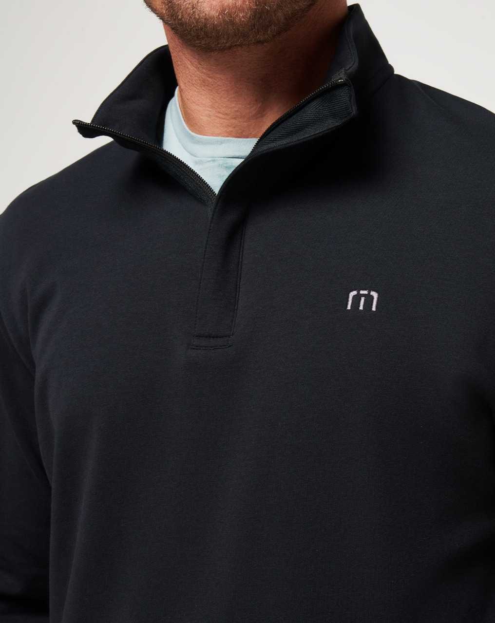 Travis Mathew Cloud Quarter Zip 2.0 Black | YIWMVRB-62