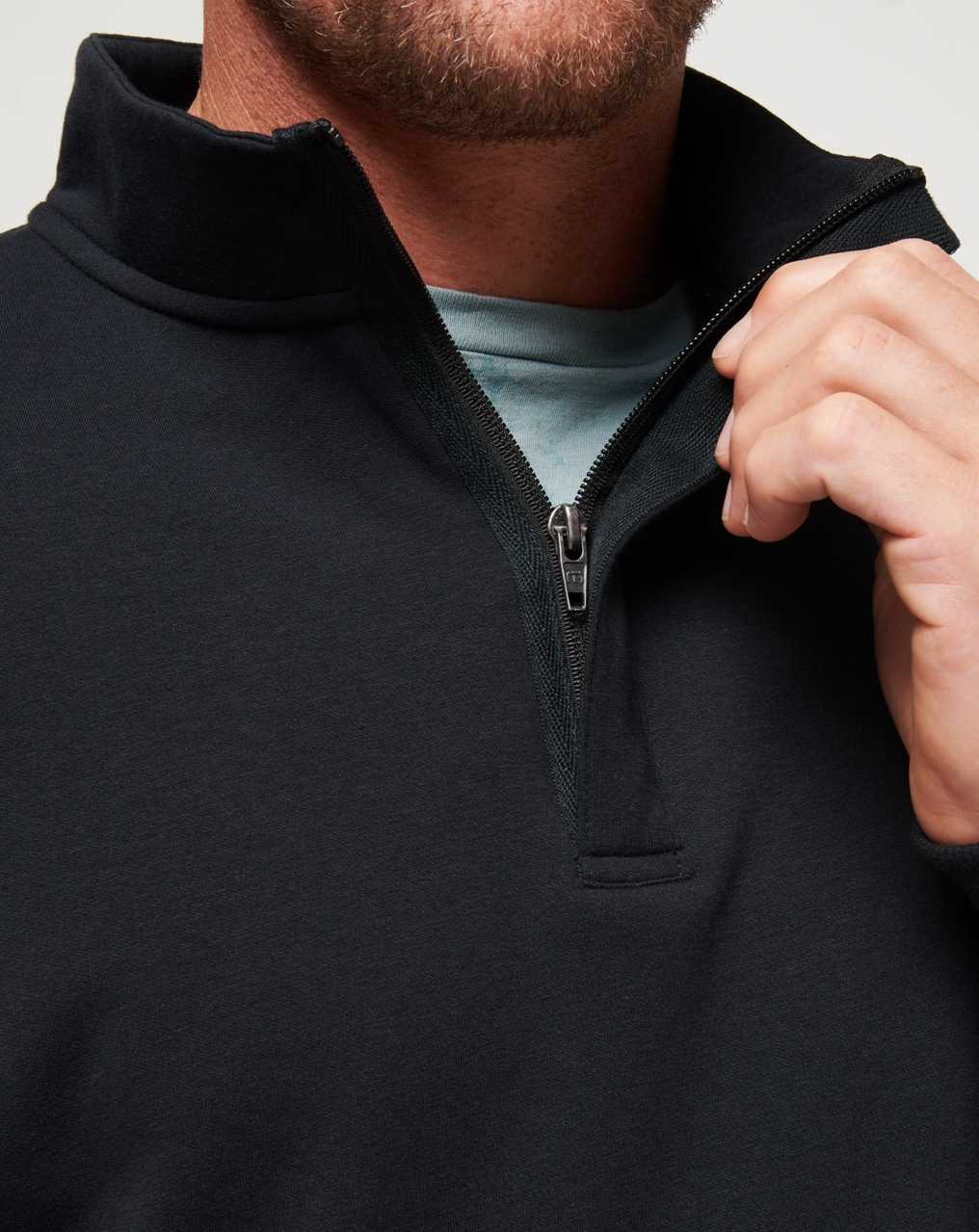 Travis Mathew Cloud Quarter Zip 2.0 Black | YIWMVRB-62