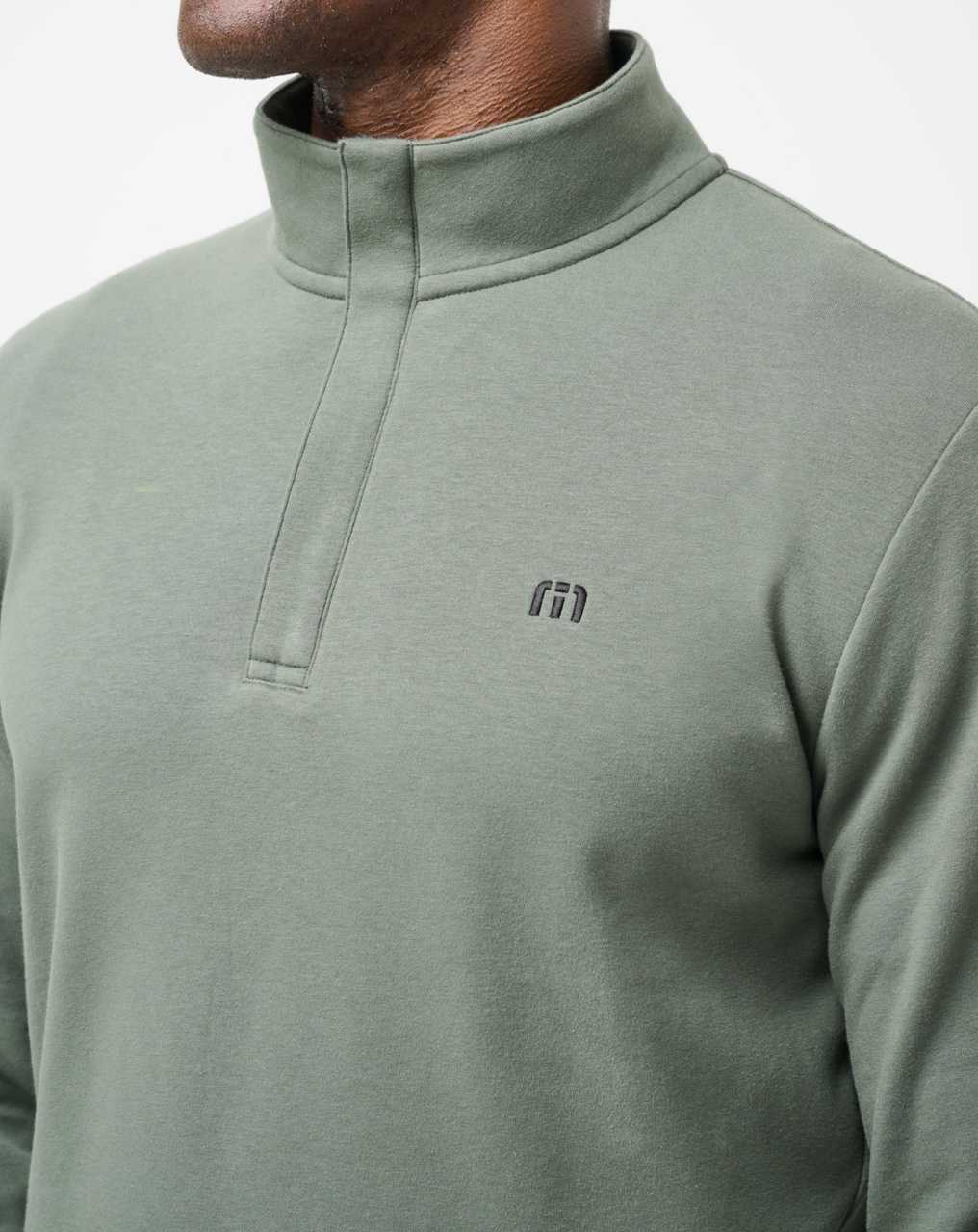 Travis Mathew Cloud Quarter Zip 2.0 Dark Olive | WICATYN-30