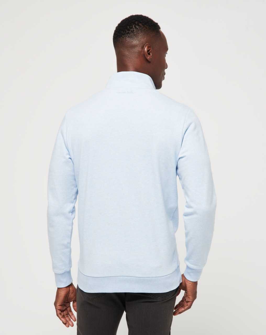 Travis Mathew Cloud Quarter Zip 2.0 Heather Kentucky Blue | GDQJTKL-54