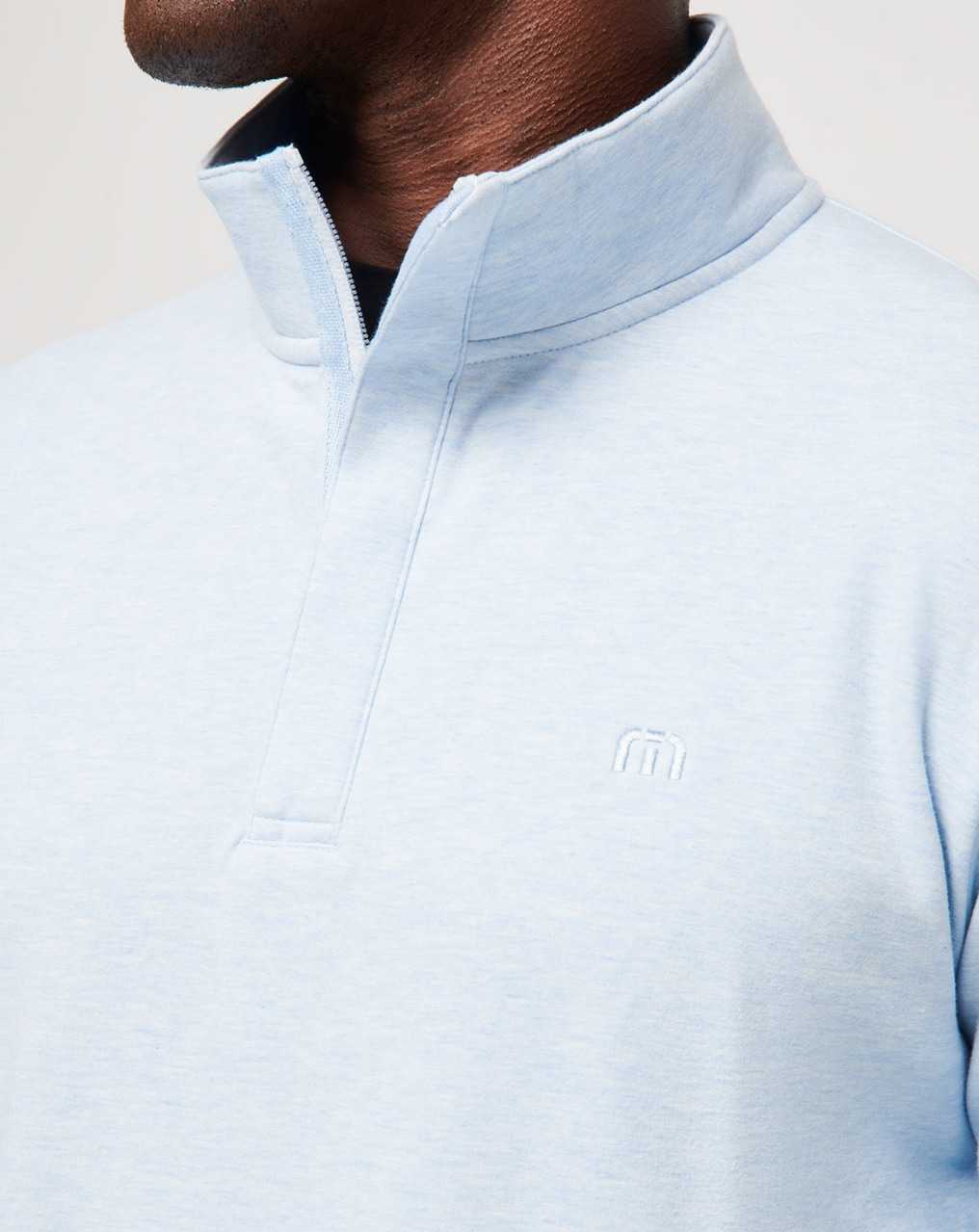 Travis Mathew Cloud Quarter Zip 2.0 Heather Kentucky Blue | GDQJTKL-54