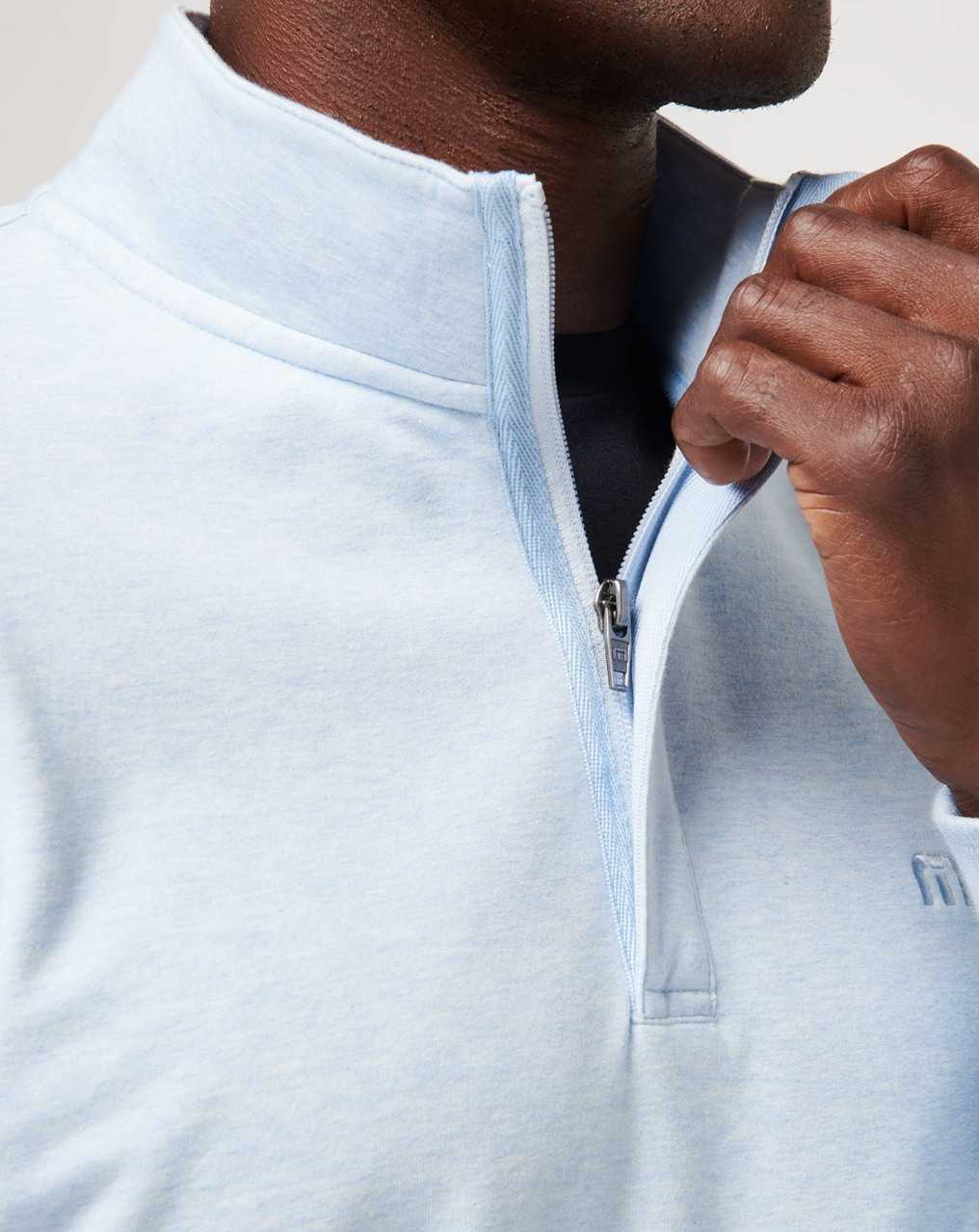 Travis Mathew Cloud Quarter Zip 2.0 Heather Kentucky Blue | GDQJTKL-54