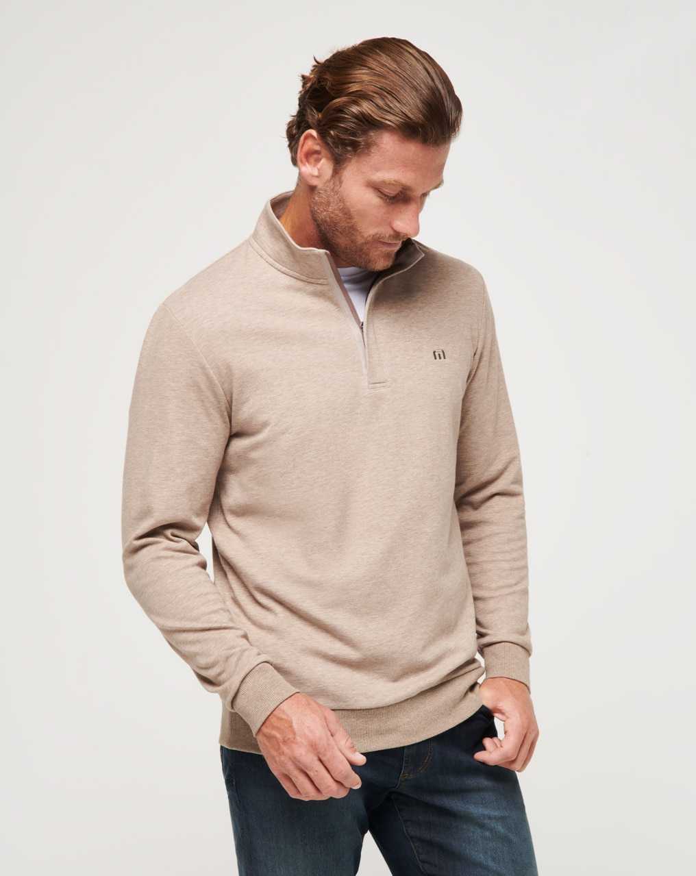 Travis Mathew Cloud Quarter Zip 2.0 Portabella | HLWRYSB-36