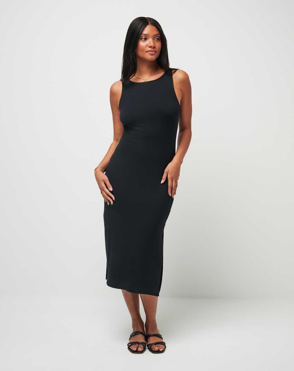 Travis Mathew Cloud Rib Hadley Wood Dress Black | GSLEBKF-43