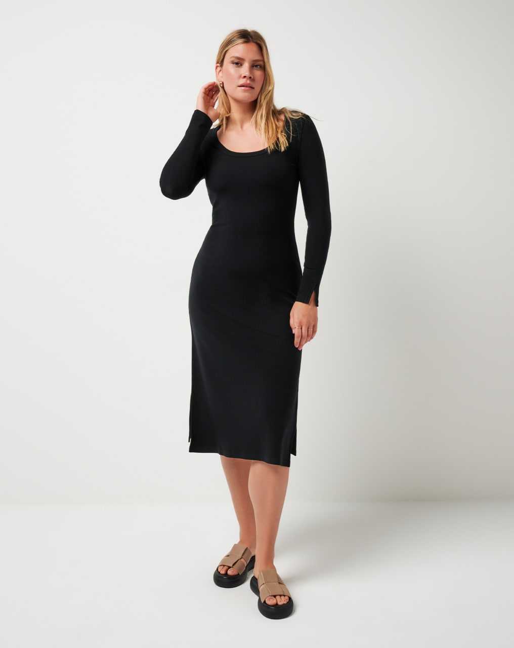 Travis Mathew Cloud Rib Retreat Dress Black | FALNWQS-52