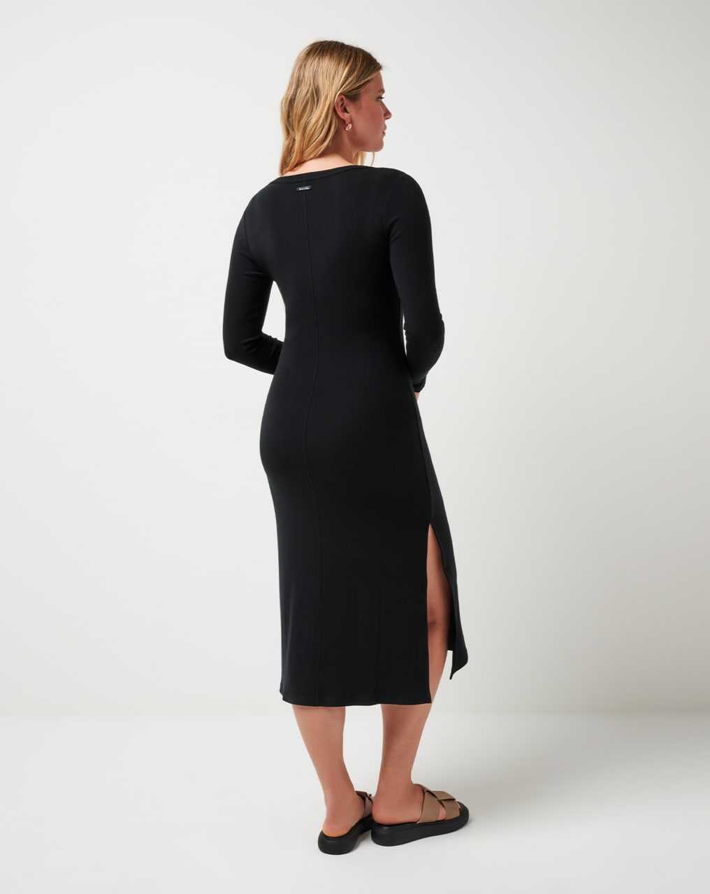 Travis Mathew Cloud Rib Retreat Dress Black | FALNWQS-52