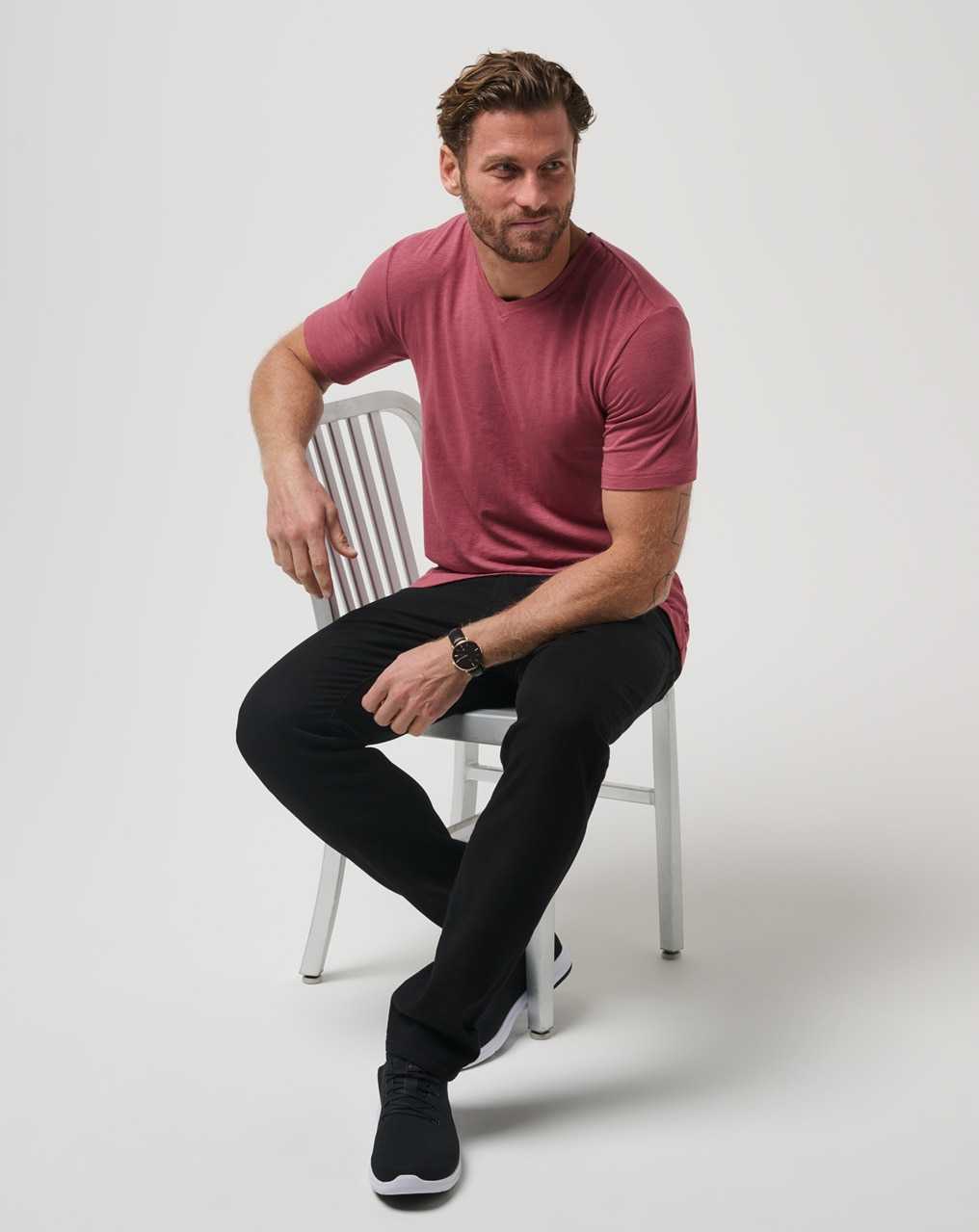 Travis Mathew Cloud Tee Roan Rouge | ETYVHMJ-69