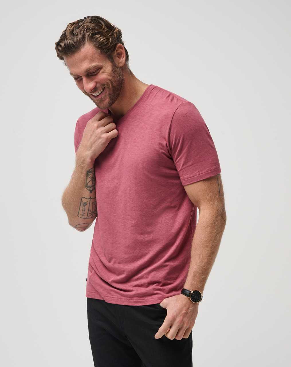 Travis Mathew Cloud Tee Roan Rouge | ETYVHMJ-69