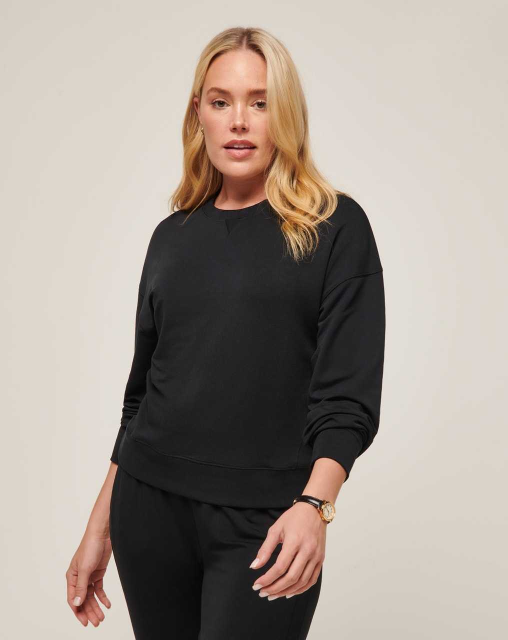 Travis Mathew Cloud Terry Crew Black | SKAHJTI-81