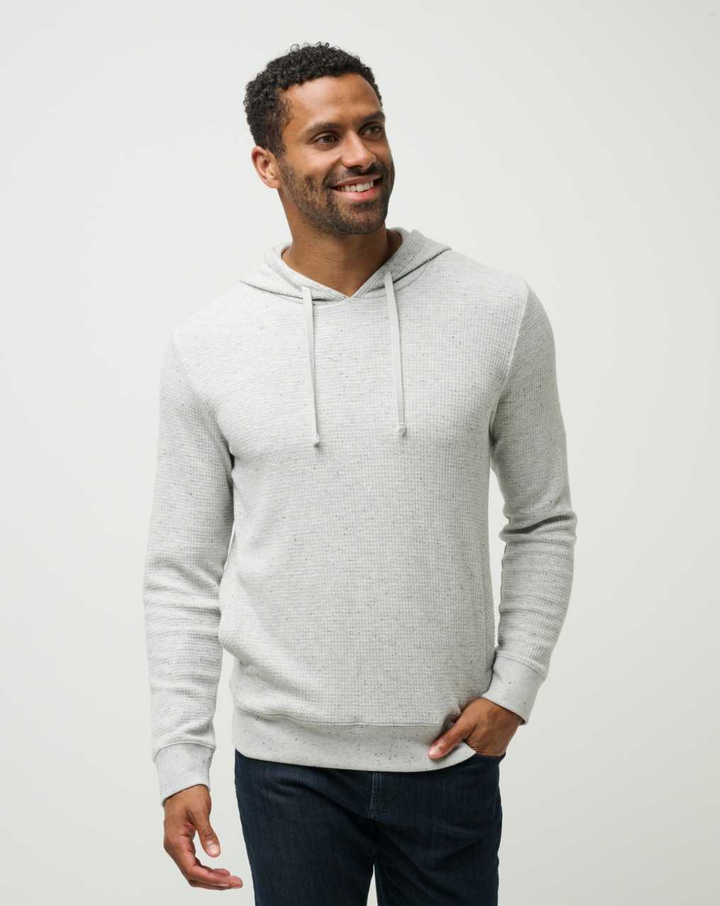 Travis Mathew Cloud Waffle Hoodie Light Grey | BKQEUPG-65