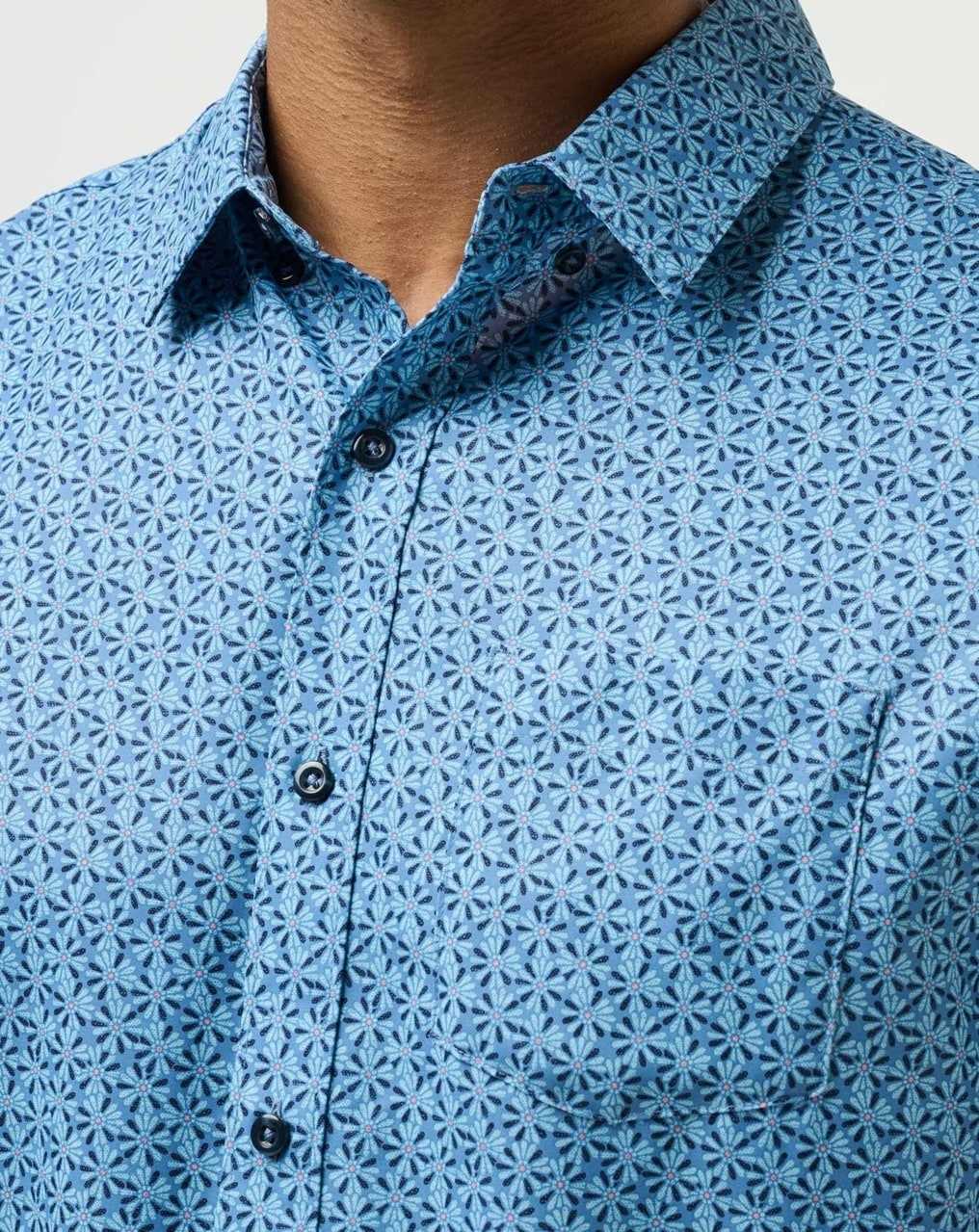 Travis Mathew Country Mile Button-up Quiet Harbor | JCPFGHU-63